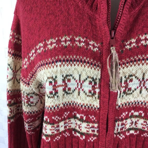 Heirloom Collectibles Vintage Zip Up Cardigan, Med - Picture 5 of 6